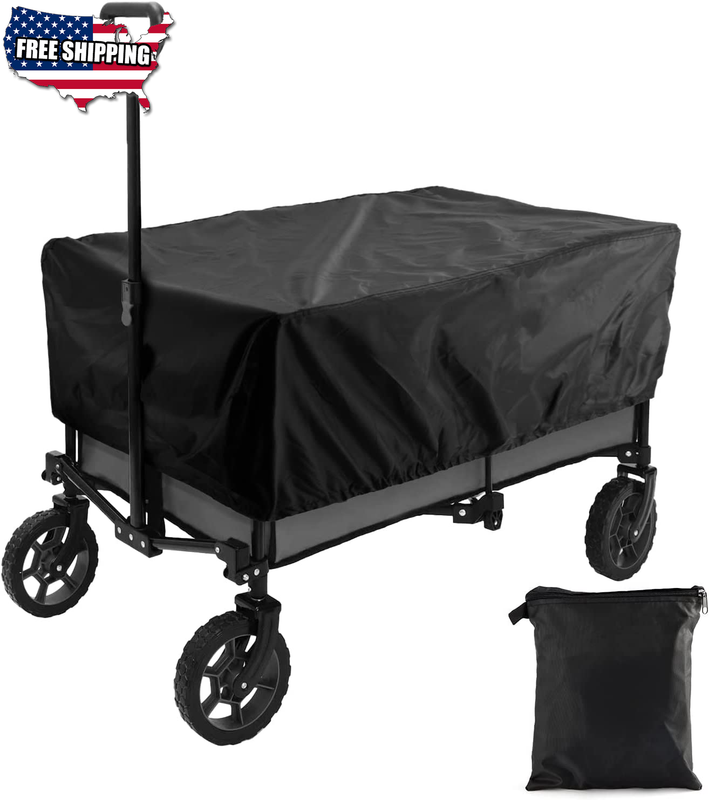 Cover for Folding Utility Wagon Cart 420D Heavy Duty Outdoor Collapsible Garden