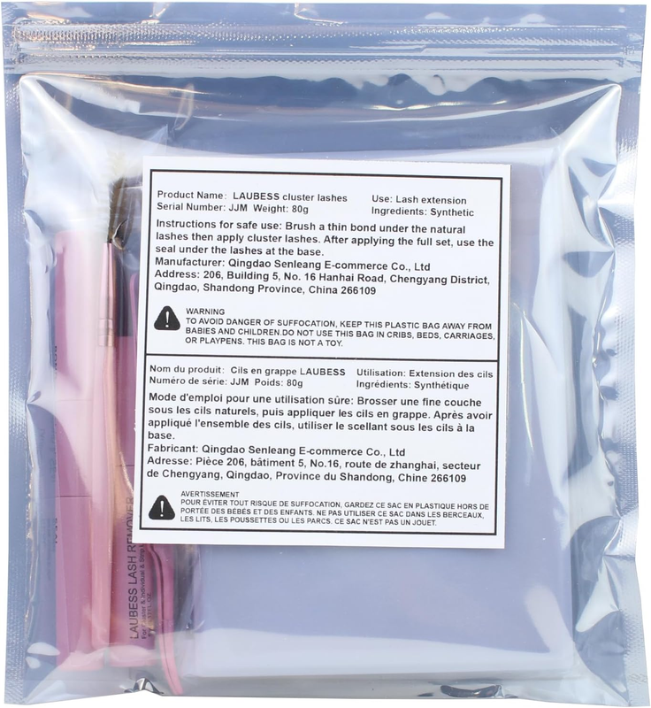 Lash Extension Kit 20D+40D Clusters With Bond and Seal - Waterproof DIY Eyelash