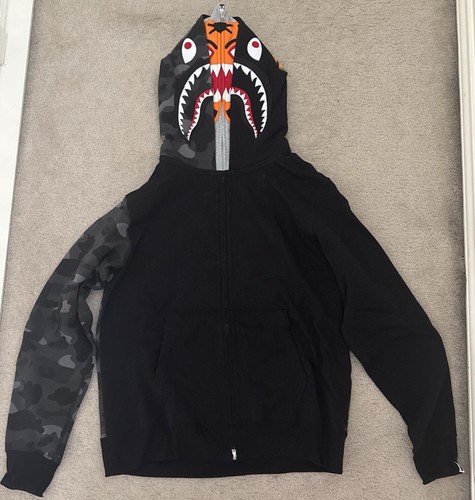 BAPE APE TIGER SHARK シャークパーカー 2XL CAMO A BATHING APE® City Camo Tiger Shark Full Zip Hoodie | Bape