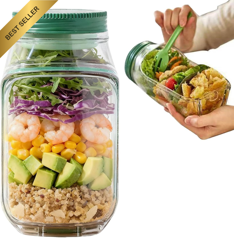 "The Original" Salad Pod Side-Open Dressing Compartment Leak-Resistant
