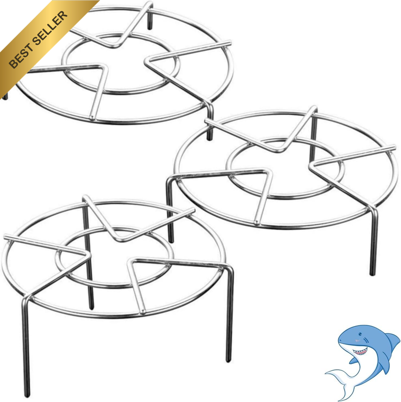 3 Pack Steam Rack, Diameter 5Inch Stainless Steel Tall Trivets Multi-Functional 