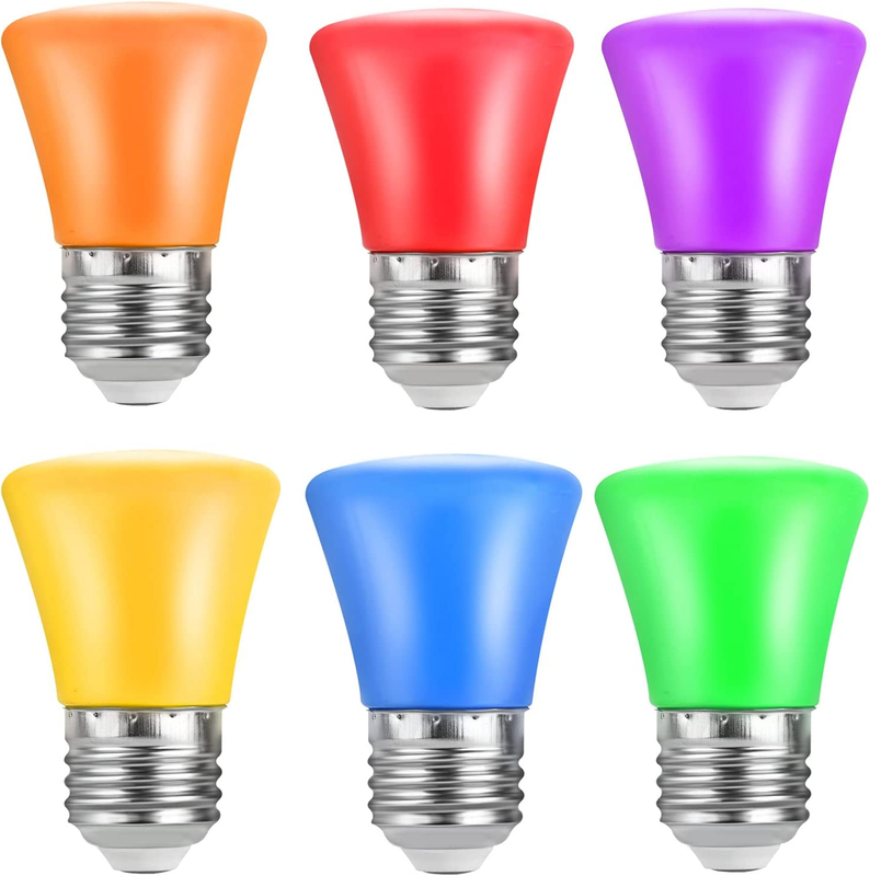 KQHBEN Pack-25 2W LED Colored Light Bulb S14 Colored LED String Light Bulbs for