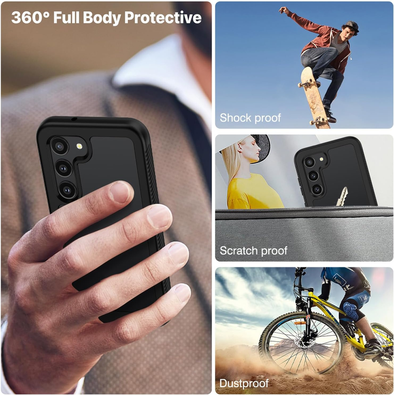 for Samsung Galaxy S23 5G Case, Shockproof Cover with Built-in Screen Protector,
