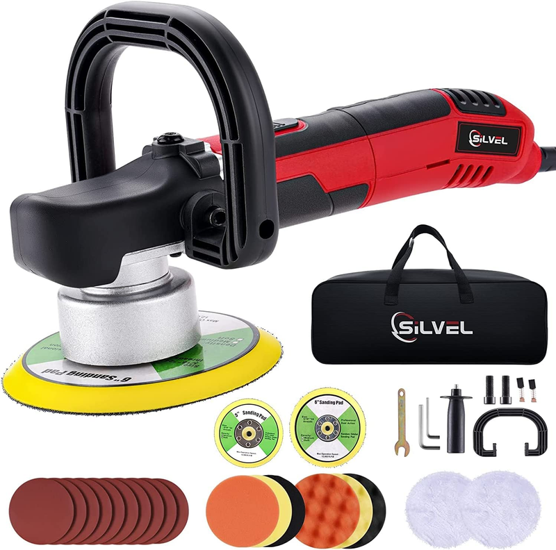 Buffer Polisher, 6 Inch Dual Action Buffer for Car Detailing, 6 Variable Speed R