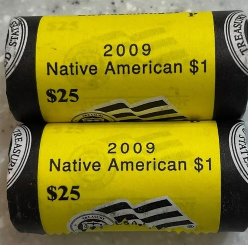 2009 P & D Native American Sacagawea $ US Mint roll sealed OGP Unsearched #651