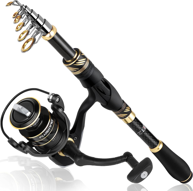 Fishing Rod and Reel Combo, Ultralight Carbon Fiber Telescop