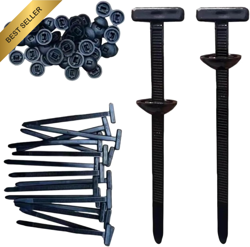 100PCS Heavy-Duty Nylon Cable Tie Buckles, Self-Locking Uv-Resistant Zip Ties Ho