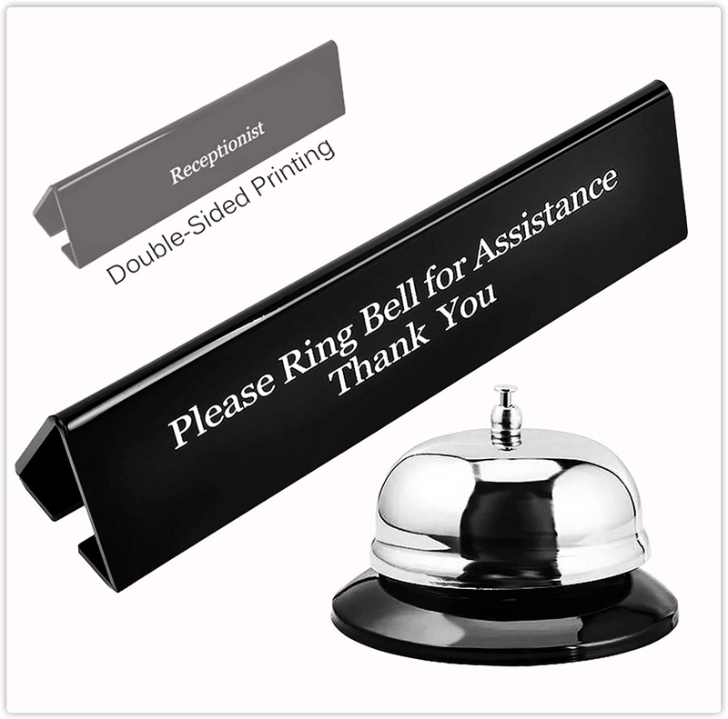 Desk Bell for Service, Ring Bell Sign, Dinner Bell for Insid