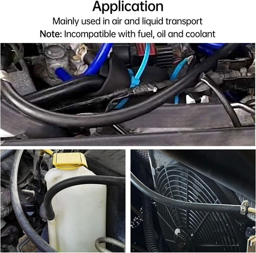 Silicone Vacuum Tubing Hose Line ID 8mm (5/16") 10FT 130PSI Max Pressure Black