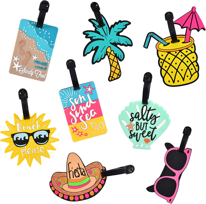 Unique Cute Luggage Tags Summer Beach Travel Suitcase Tags for Women Men, Baggag