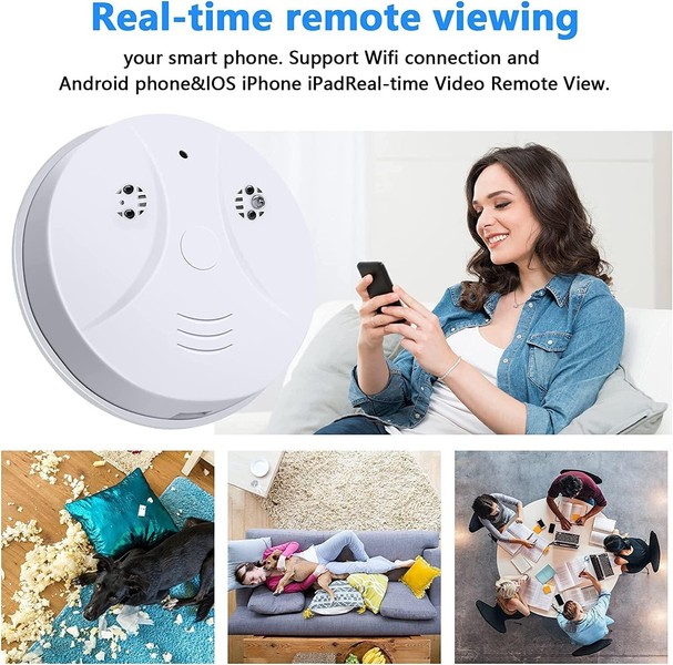 Spy Hidden Camera WiFi Battery Real Smoke Detector 1080p  Video Recording - Image 4