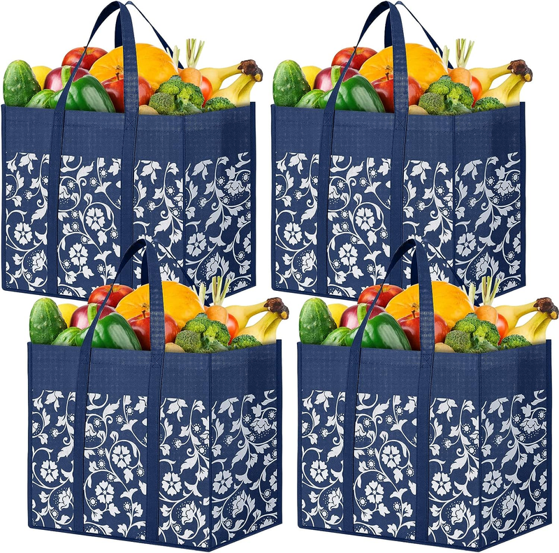 Foldable Tote With Handles Shopping Bags For Groceries
