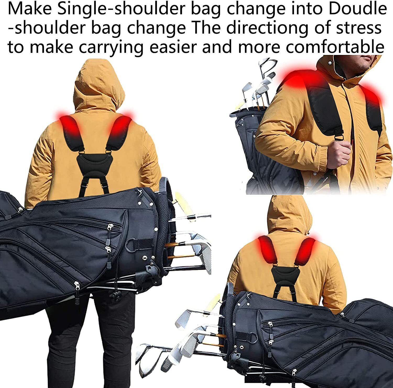 Golf Shoulder Strap Golf Bag Strap Replacement Comfort Shoulder Adjustable US