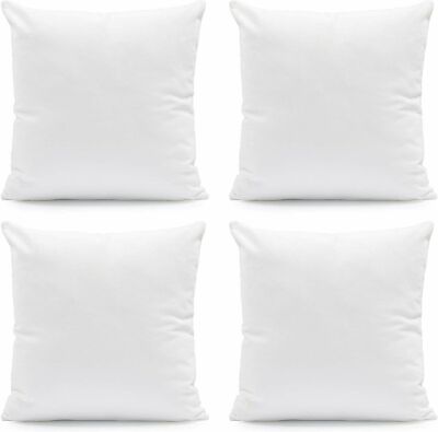 Pack of 4 Throw Pillows Insert Ultra Soft Bed & Couch Sofa Decorative Pillows