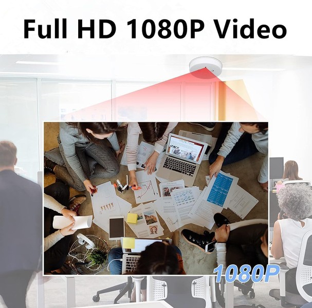 TANGMI Hidden Camera Smoke Detector 1080P HD Wireless WiFi Camera Video Small... - Image 3