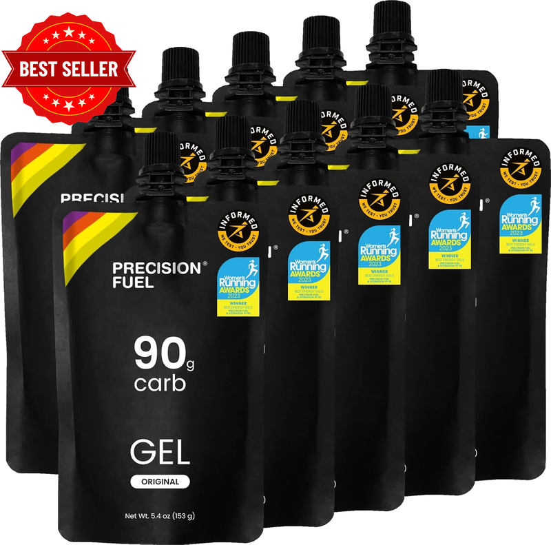Precision Fuel PF90 Energy Gels - Mild-Tasting Gels for Endurance Athletes, 90 G