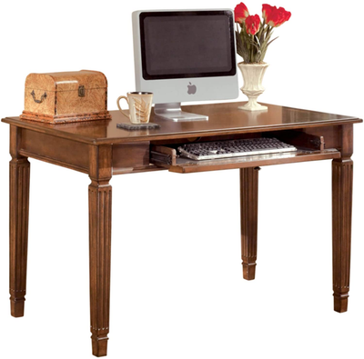 Hamlyn Small Home Office Desk with Drop Down Keyboard Tray Traditional Design