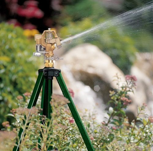 Sprinkler Tripod Base Brass Impact Lawn Garden Telescoping Adjustable Spray New