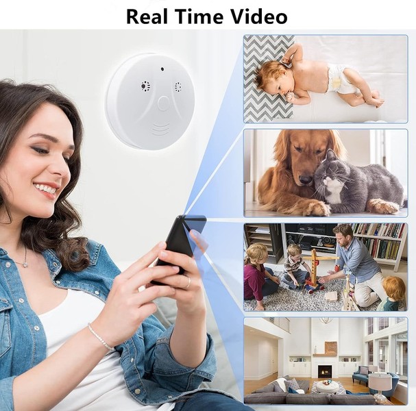 TANGMI Hidden Camera Smoke Detector 1080P HD Wireless WiFi Camera Video Small... - Image 4