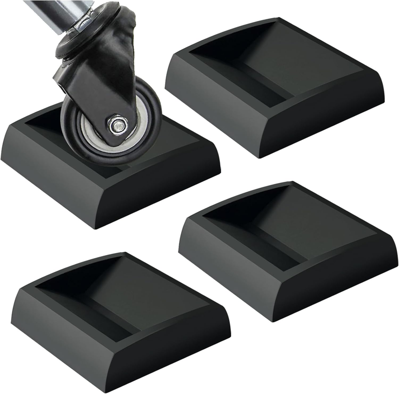 WELLGO Bed Stoppers & Furniture Cups 4Pack 2"X2" - Premium Silicone Casters Furn