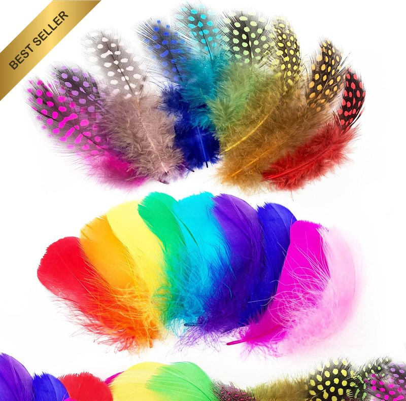Craft Feathers 300Pcs Colorful Feathers for Craft DIY Wedding Home Party Decorat