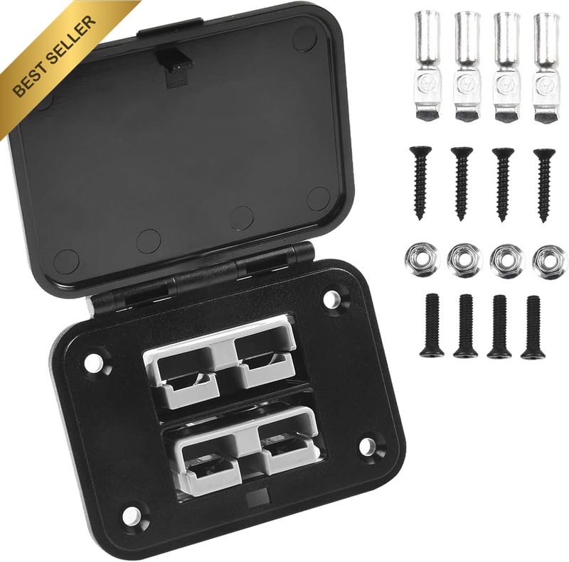 2 Pcs Plug Connectors with Mounting Bracket Panel,50A Compatible with Anderson S