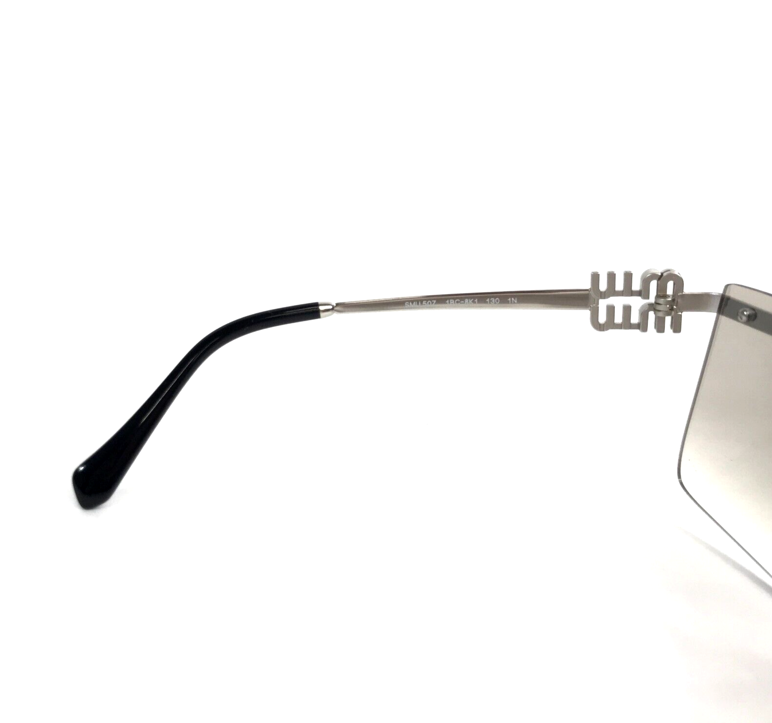 Pre-owned Miu Miu Sunglasses Smu50z 1bc-8k1 Silver Frames With Silver Gray Gradient Lens