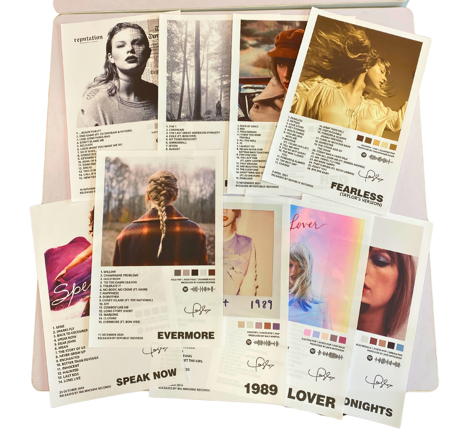 Taylor Swift Album Cover Canvas Poster Set Of 9 Print Unfamed 8x10 Wall Art Gift