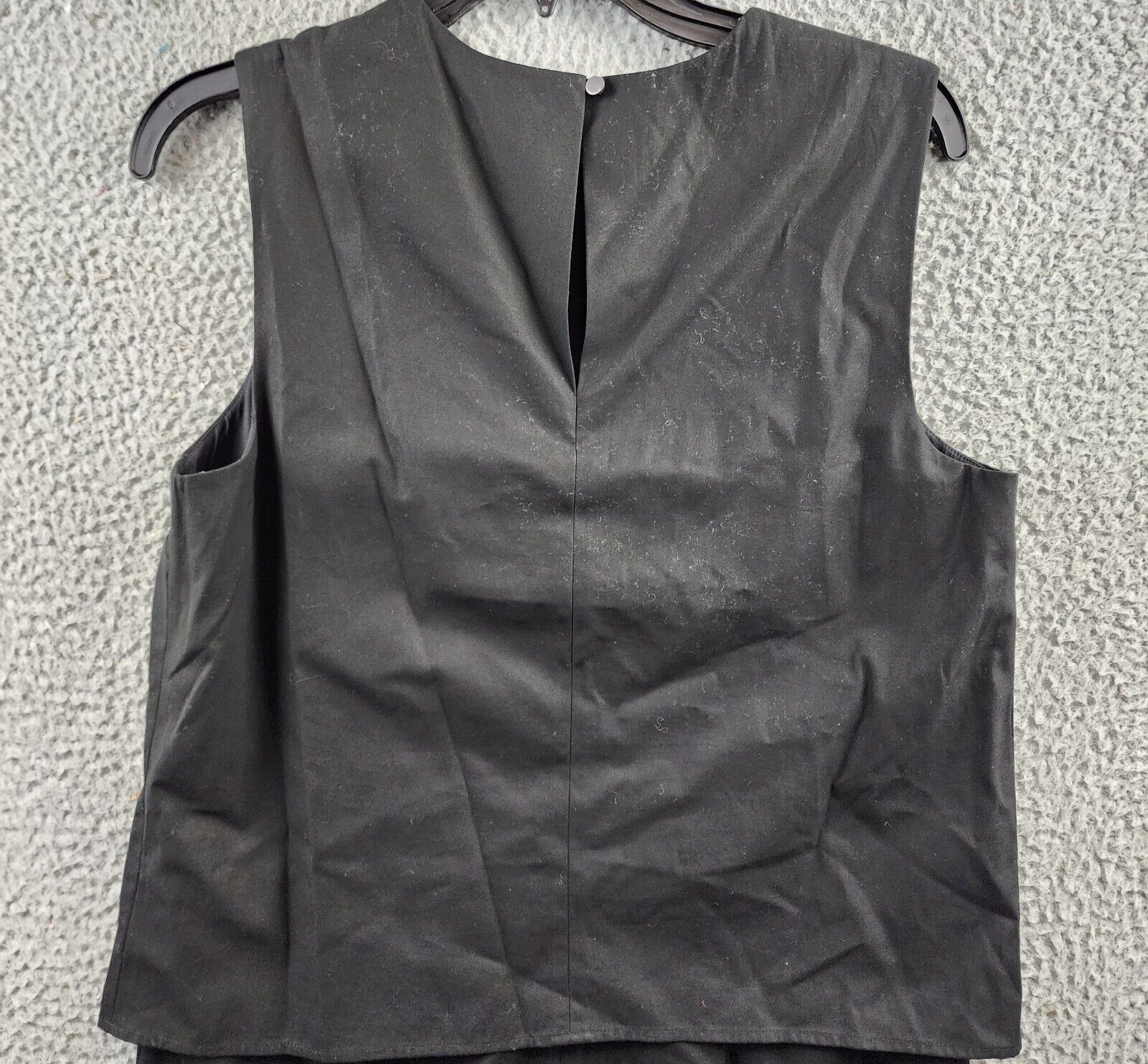 Theory Popover Waist Shift Dress Women's 6 Black Round Neck Button Back Closure - Picture 13 of 13