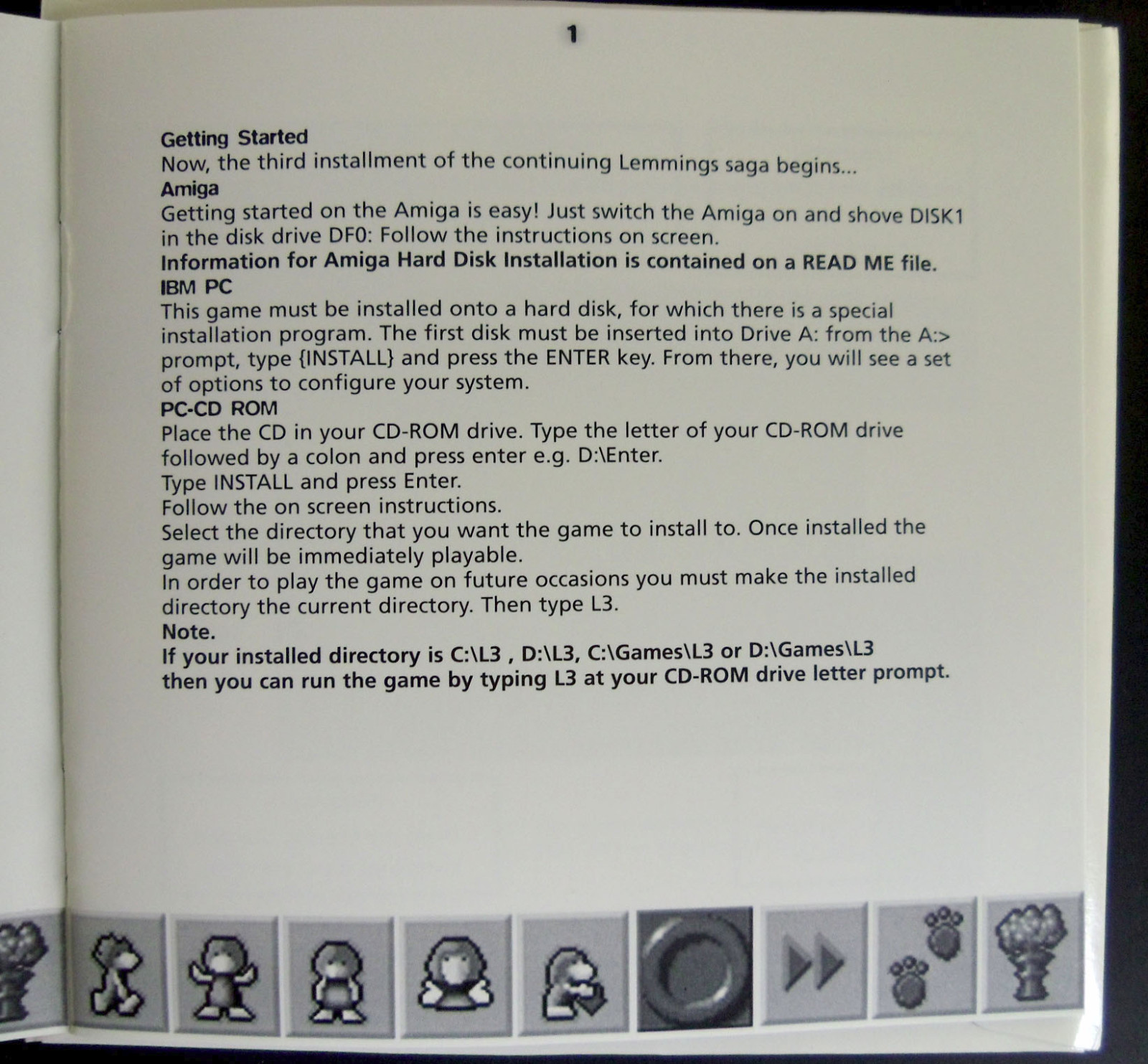 The Lemmings Chronicles 3 PC Game CD Version 1994 Amiga DOS SEALED