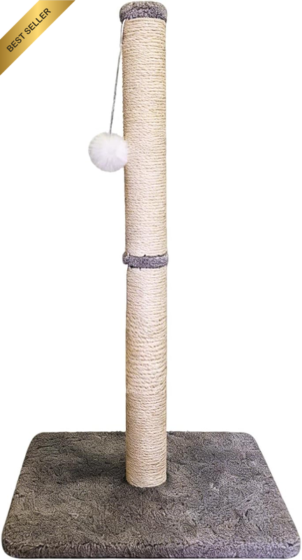 Cat Scratcher Scratching Post 75Cm Sisal Rope Soft Plush Cover