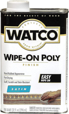 Rust-Oleum, Quart,Satin Watco 68141 Wipe-On Polyurethane Finish