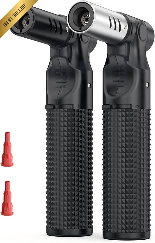 Torch Lighters, 2 Pack Adjustable Jet Flame Portable Butane Windproof Refillable