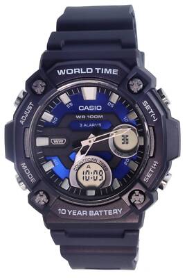 Casio AEQ120W-2A Men's Sport Analog & Digital Midnight Blue Watch