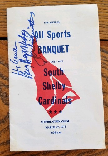 Jackie Smith St.Louis Cardinals Signed 1976 High School Sport Banquet Program