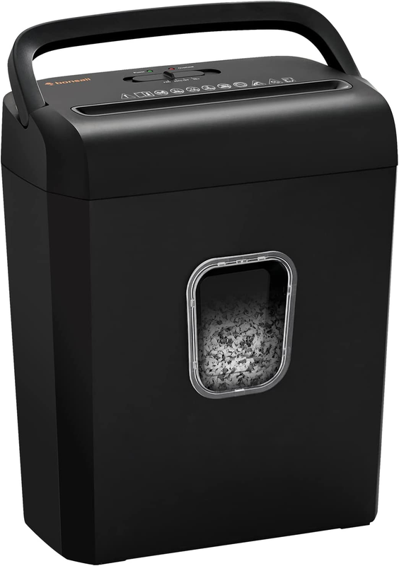 Bonsaii 6-Sheet Micro-Cut Paper Shredder, P-4 High-Security 