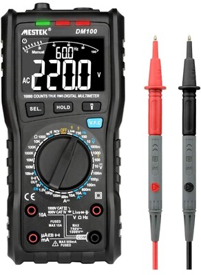 New In Box MESTEK DM100 Analog Digital Multimeter True RMS NCV Live Line Tester
