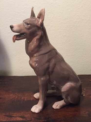 Vintage B&G German Shepherd Figurine—Danish Dog Figure