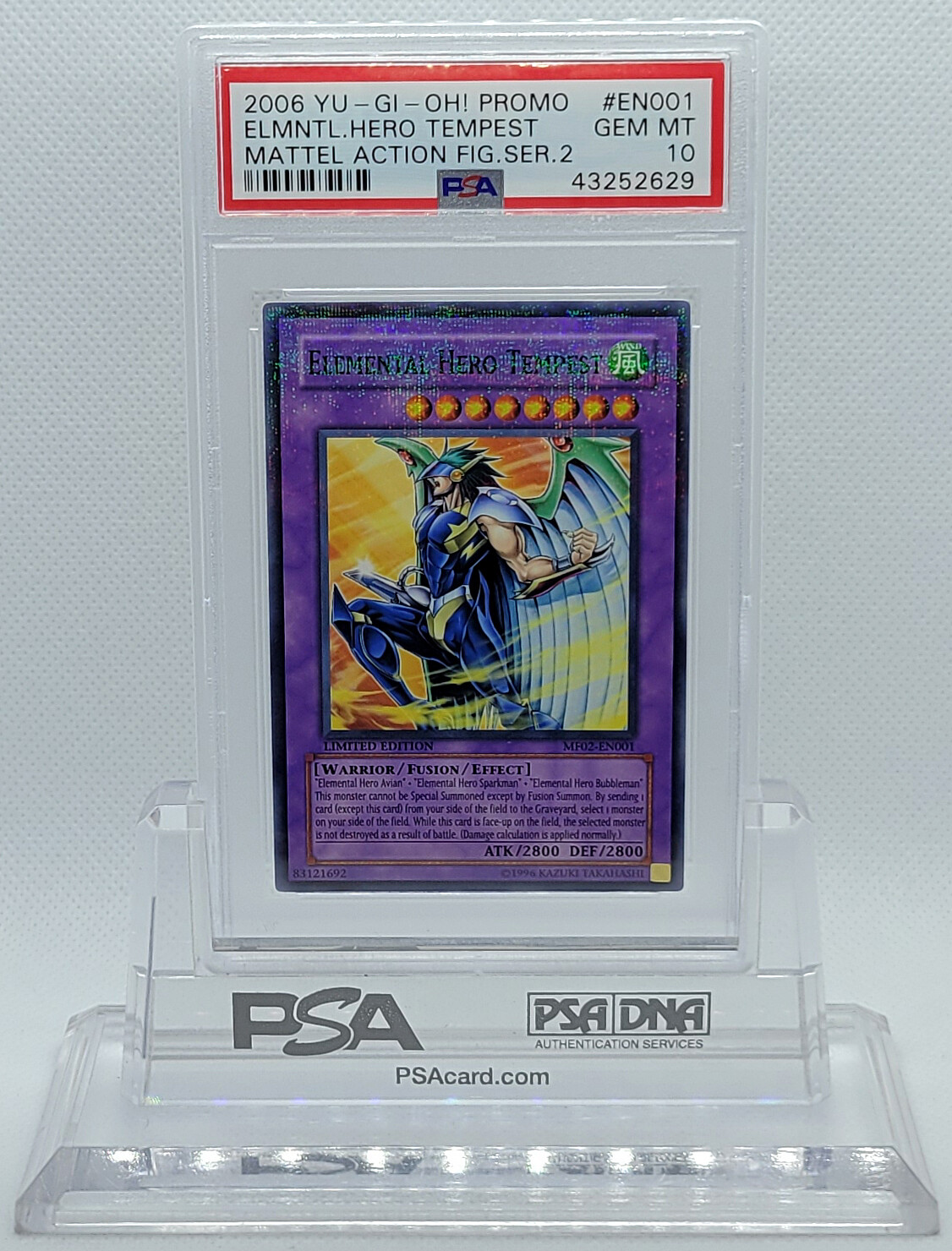 YUGIOH MF02-EN001 ELEMENTAL HERO TEMPEST PARALLEL RARE PSA
