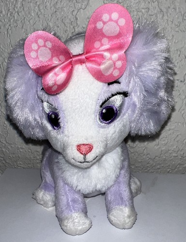 Disney Junior Minnie Mouse Purple Plush Pup Pink Bow Dog 6