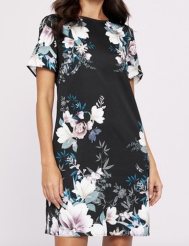 lipsy short sleeve shift dress