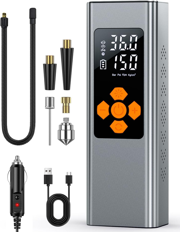 Tire Inflator Portable Air Car Pump Compressor Auto Moto Bike Electric Digital