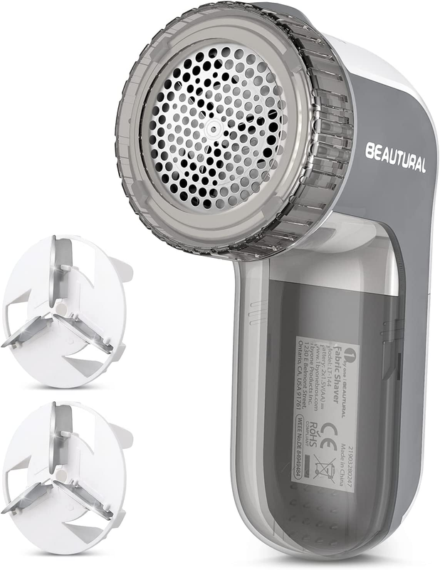 Fabric Shaver & Lint Remover | 2-Speeds | Stainless Steel Blades | Battery Opera