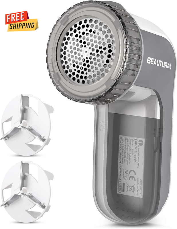 & Lint Remover | 2-speeds | Stainless Steel Blades | Battery Opera