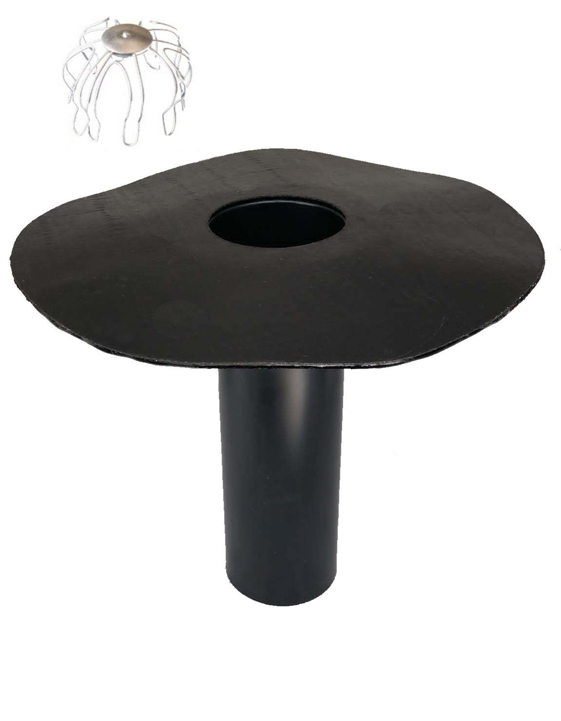 Flachdachablauf DN 100 + Laubfang, Bitumen-/PVC-Flansch, Dachgully,Einlauf,DN110