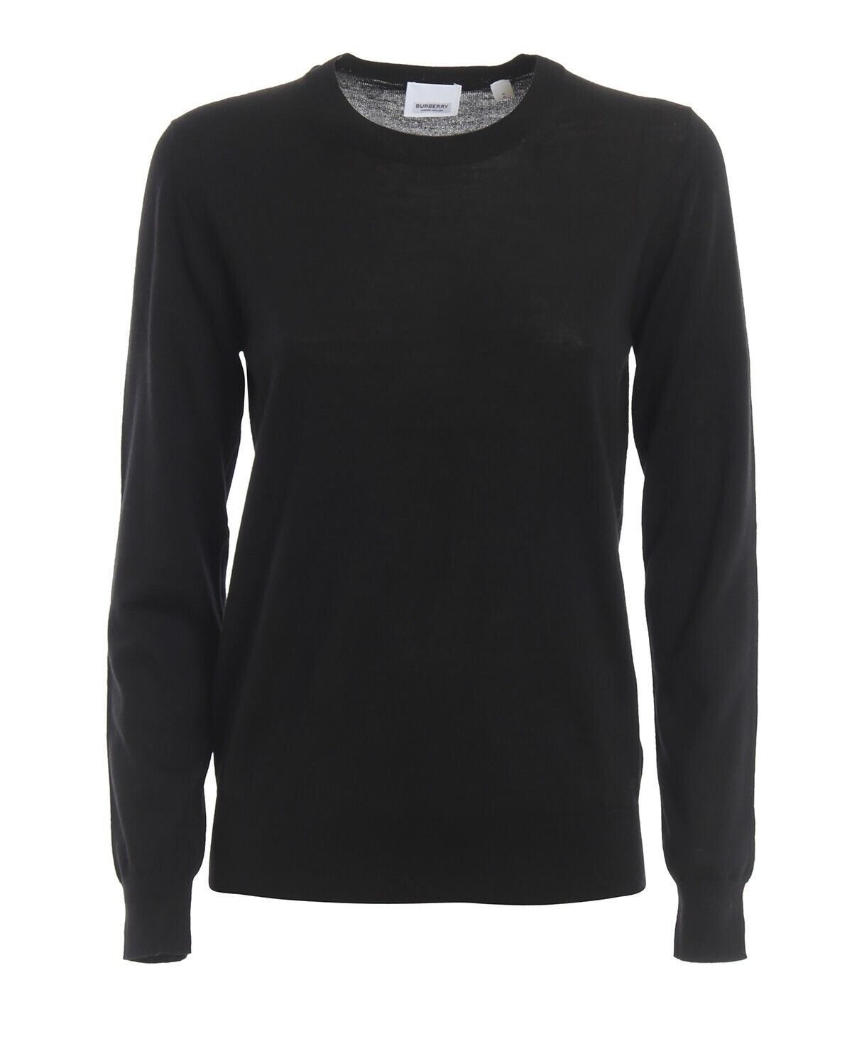Pre-owned Burberry $830  Bempton Black Merino Wool Elbow Check Patches Pullover Sweater S