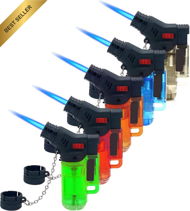 5 Pack Torch Lighter Mini Refillable Butane Lighters Single Jet Flame Torch Ligh