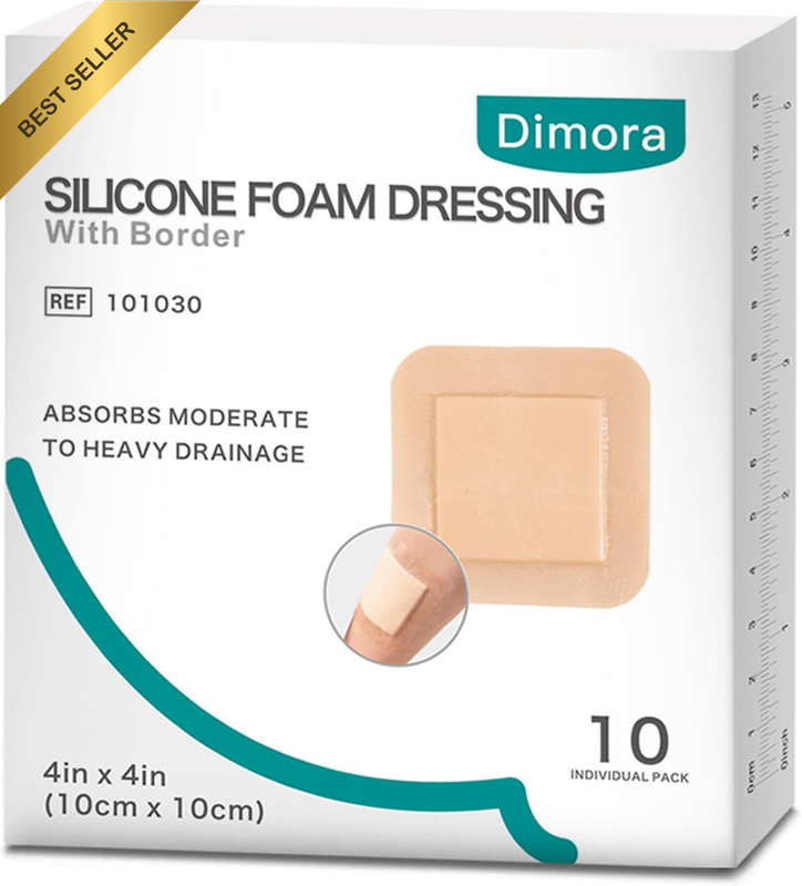 Silicone Foam Dressing with Border 4x4