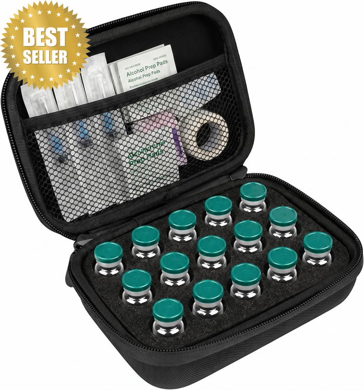 15-Slot Insulin Vial Cooler Travel Organiser Protective Case