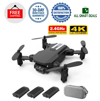 Drone Dron Con Camara 4K Control Remoto Bateria Recargable Accesorios  Calidad